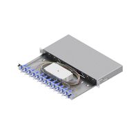 EasyLan LWL-Spleißbox Grade C 19-Zoll 1HE, 24 Ports, 24x LC-Duplex, OS2