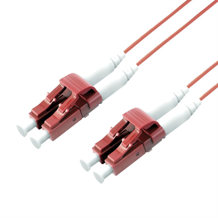 ROLINE LWL-Kabel SLIM 50/125µm OM4, LC/LC, LSOH, Slim, violett, 1 m