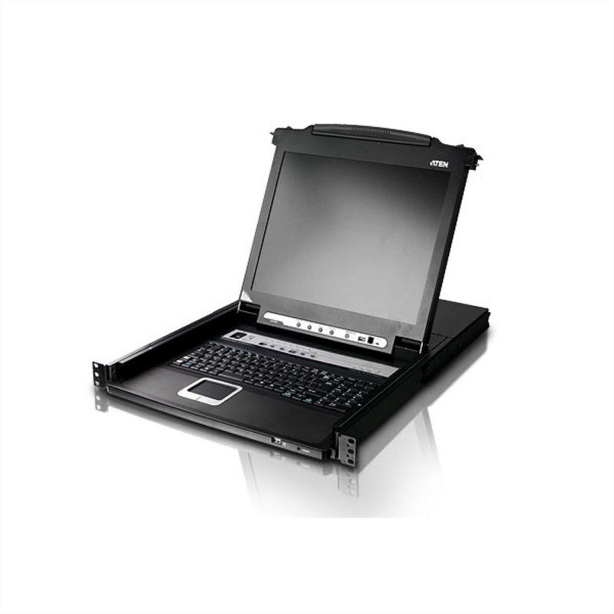 ATEN CL5708M 43cm LCD KVM Switch, USB-PS/2,VGA, 8 Port, CH-Layout