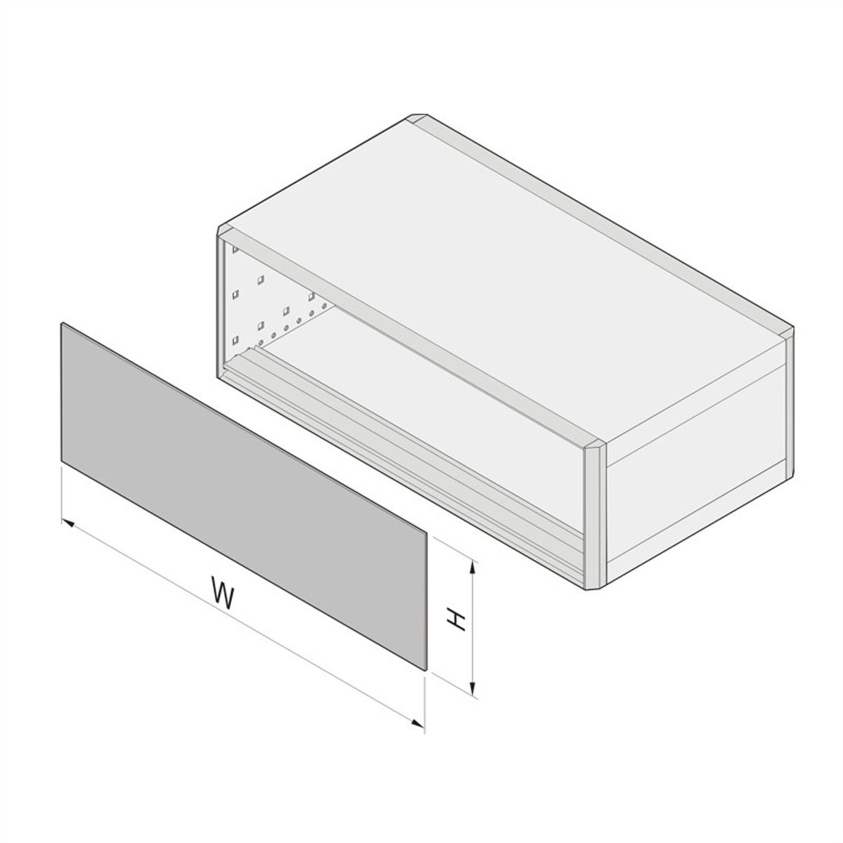 SCHROFF EMV-Frontplatte/ -Rückwand, gesteckt, geschirmt - U-FRONTPL.EMC 4HE 28TE