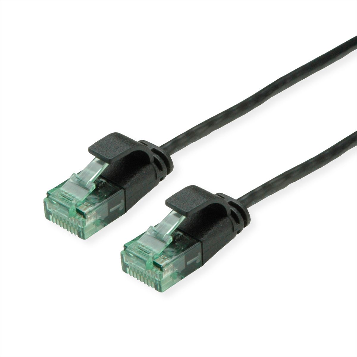 ROLINE RM UTP DataCenter Patchkabel Cat.6A (Class EA), slim, schwarz, 3 m