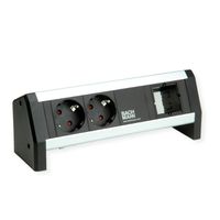 BACHMANN DESK 2xCEE7/3 1xCM GST18, schwarz