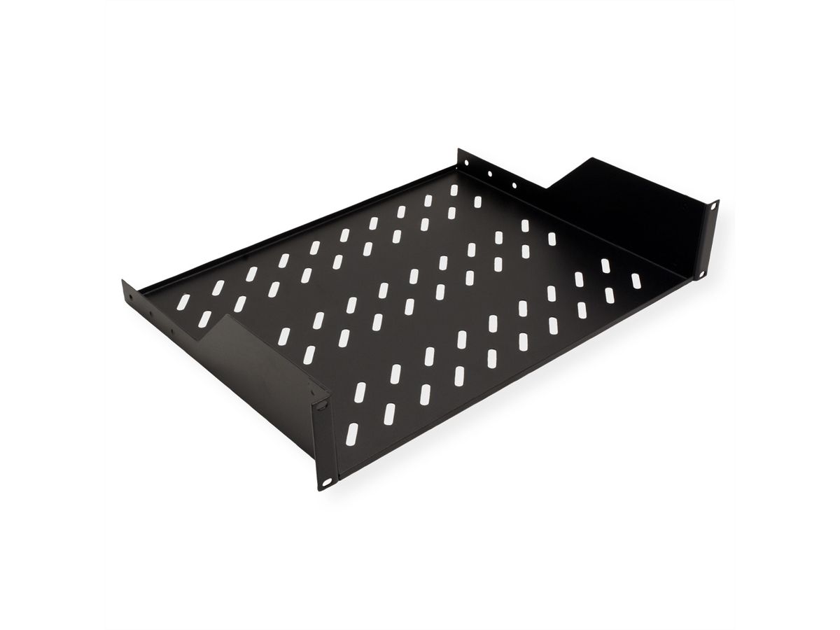 ROLINE 19-Zoll Fachboden 2 HE 350 T, 25kg Tragkraft schwarz