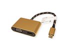 ROLINE GOLD Display Adapter USB Typ C - VGA + HDMI