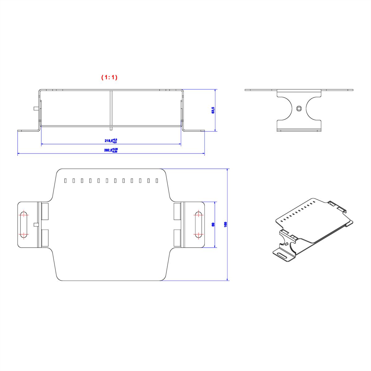 BACHMANN Consolidation Point Halterung 3-fach, verpackt im Polybeutel