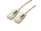 ROLINE UTP DataCenter Patchkabel Kat.6A (Class EA), LSOH, slim, grau, 0,15 m