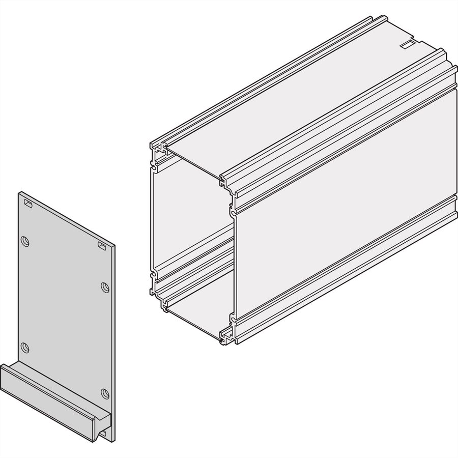 SCHROFF Frontplatte für Kassetten, ungeschirmt - KAS FPL ELOXIERT 6HE 12TE