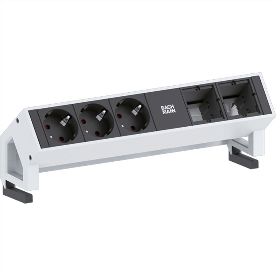 BACHMANN DESK2 3x Schutzkontakt 2x ABD GST18, weiß
