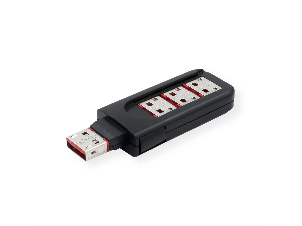 EXSYS EX-1114-R, 4x USB Schloss, 1x Schlüssel