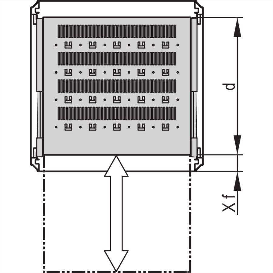 SCHROFF Gestellfachboden ausziehbar - GESTELL AUSZ.FACH. 800B 800T