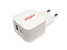 ROLINE USB Charger mit Euro-Stecker, 2 Port (Typ-A QC3.0, Typ-C PD), 20W