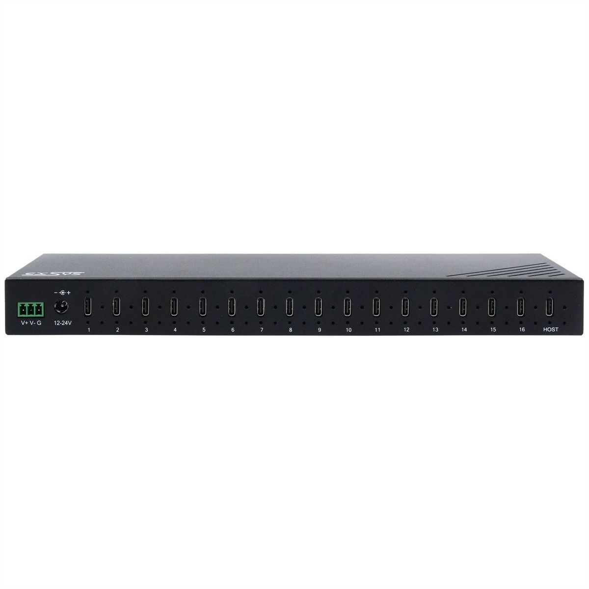 EXSYS EX-12276HMS 16-Port USB 3.2 Gen 2 Metall HUB, mit 16x C-Anschlüsse