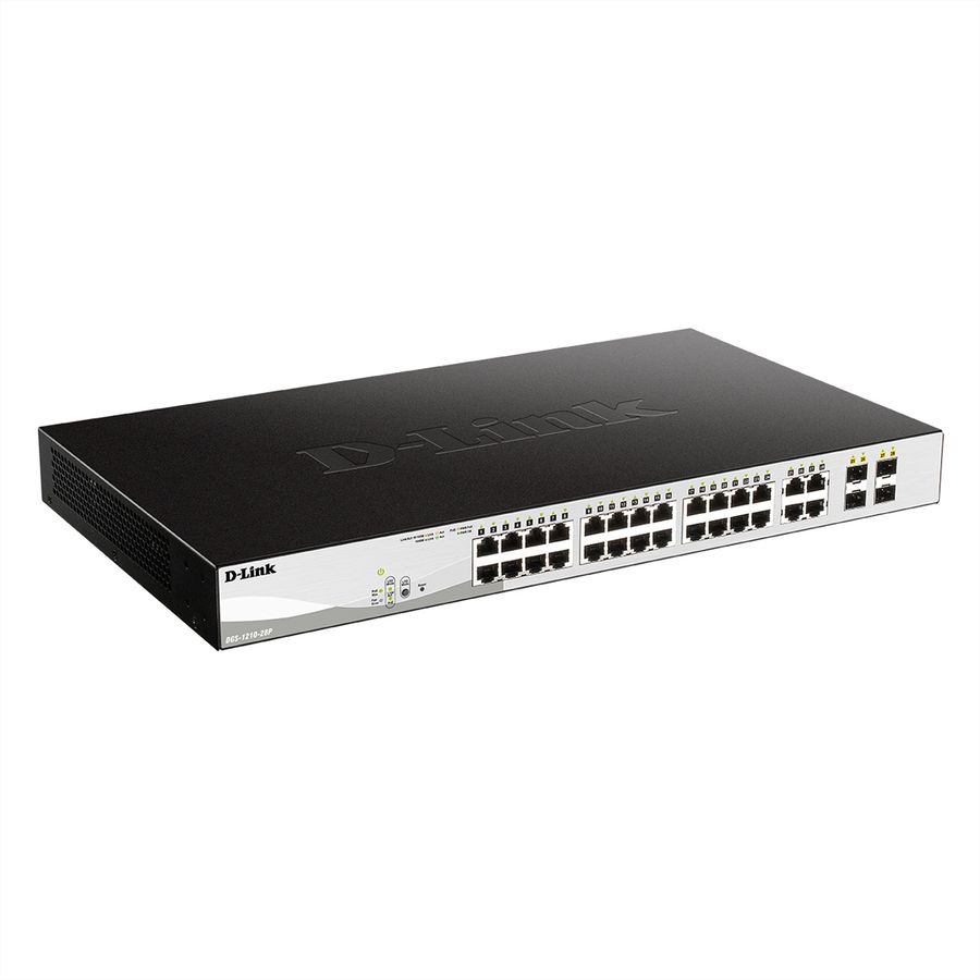 D-Link DGS-1210-28P 28-Port Layer2 PoE Gigabit Smart Managed Switch