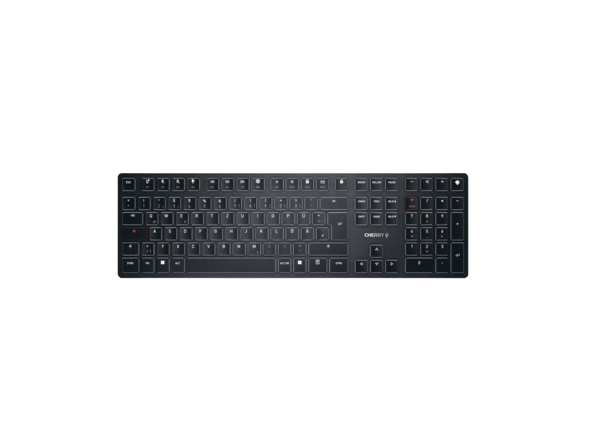 CHERRY KW X ULP Tastatur Universal USB + RF Wireless + Bluetooth QWERTZ Deutsch Schwarz
