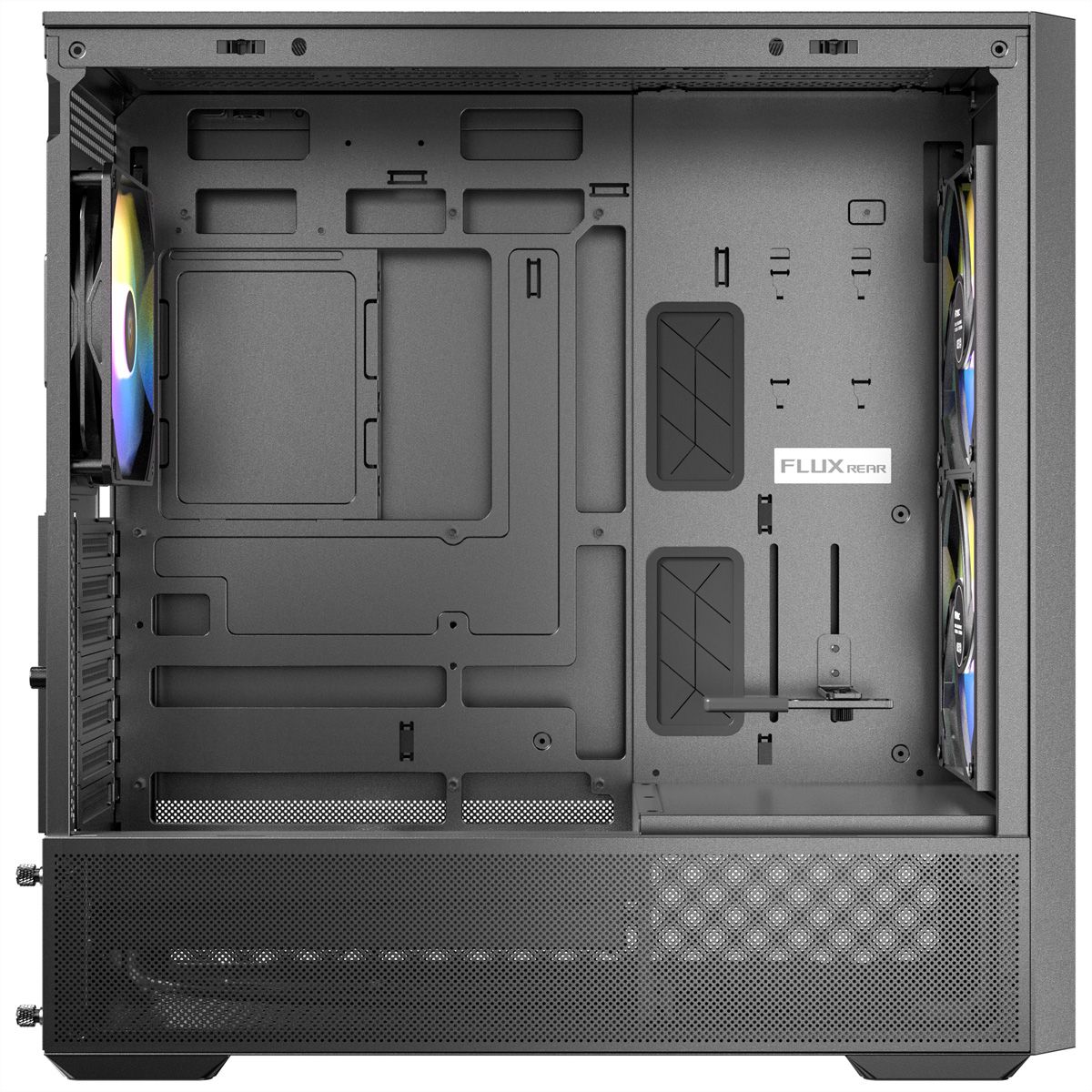 ANTEC FLUX Rear ATX/Micro-ATX/ITX Midi Tower PC Gehäuse , schwarz