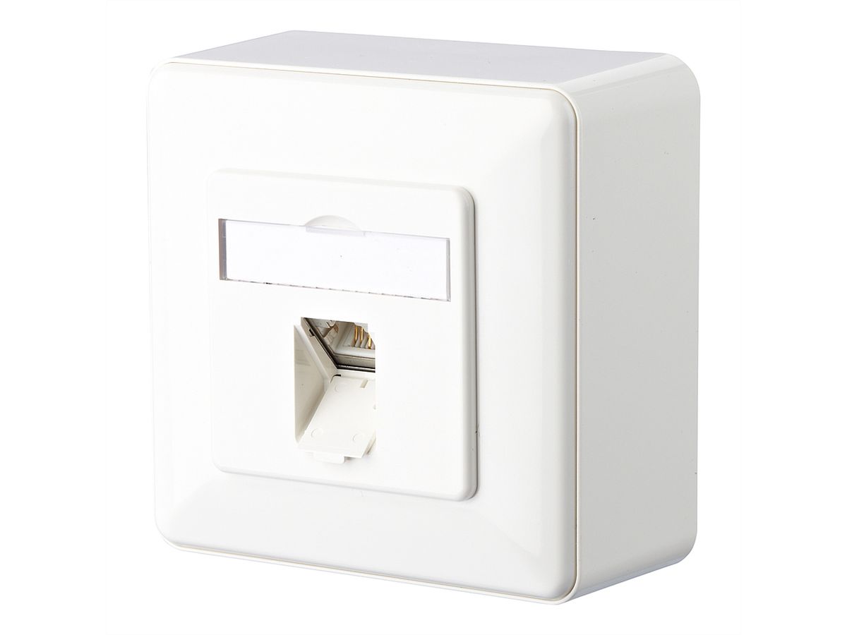 METZ CONNECT E-DAT C6A 1 Port AP, reinweiß