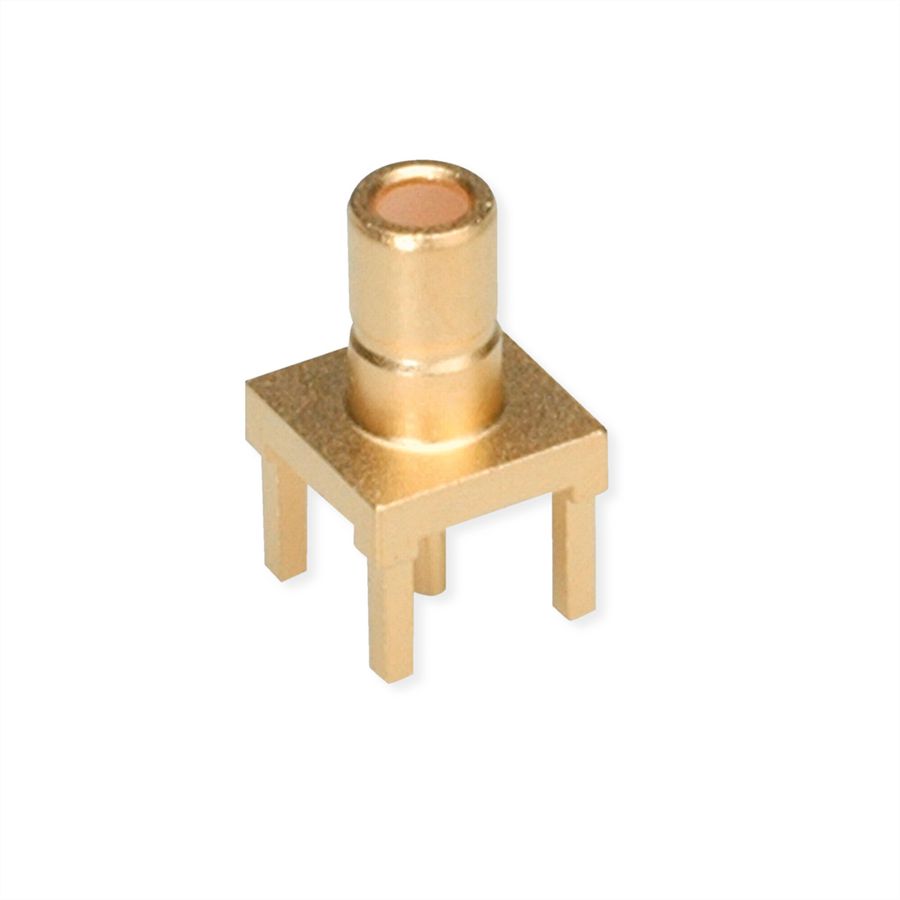 TELEGÄRTNER SMB-Anbaustecker print vergoldet