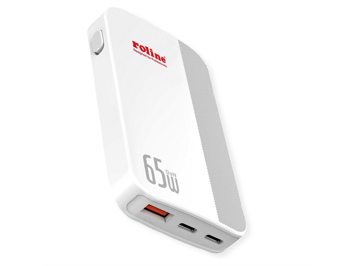ROLINE USB Charger, schlank, mit klappbarem Euro-Stecker, 65W