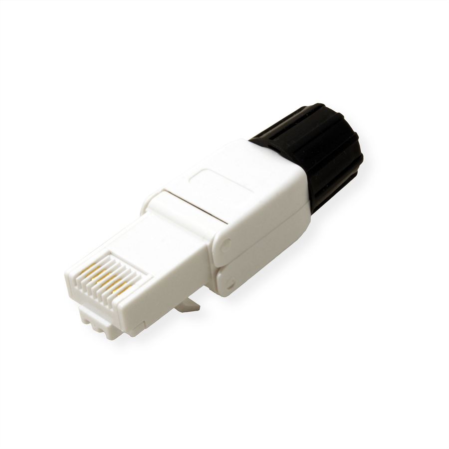 ROLINE feldkonfektionierbarer RJ-45 Stecker Cat.6A (Class EA), UTP, weiß