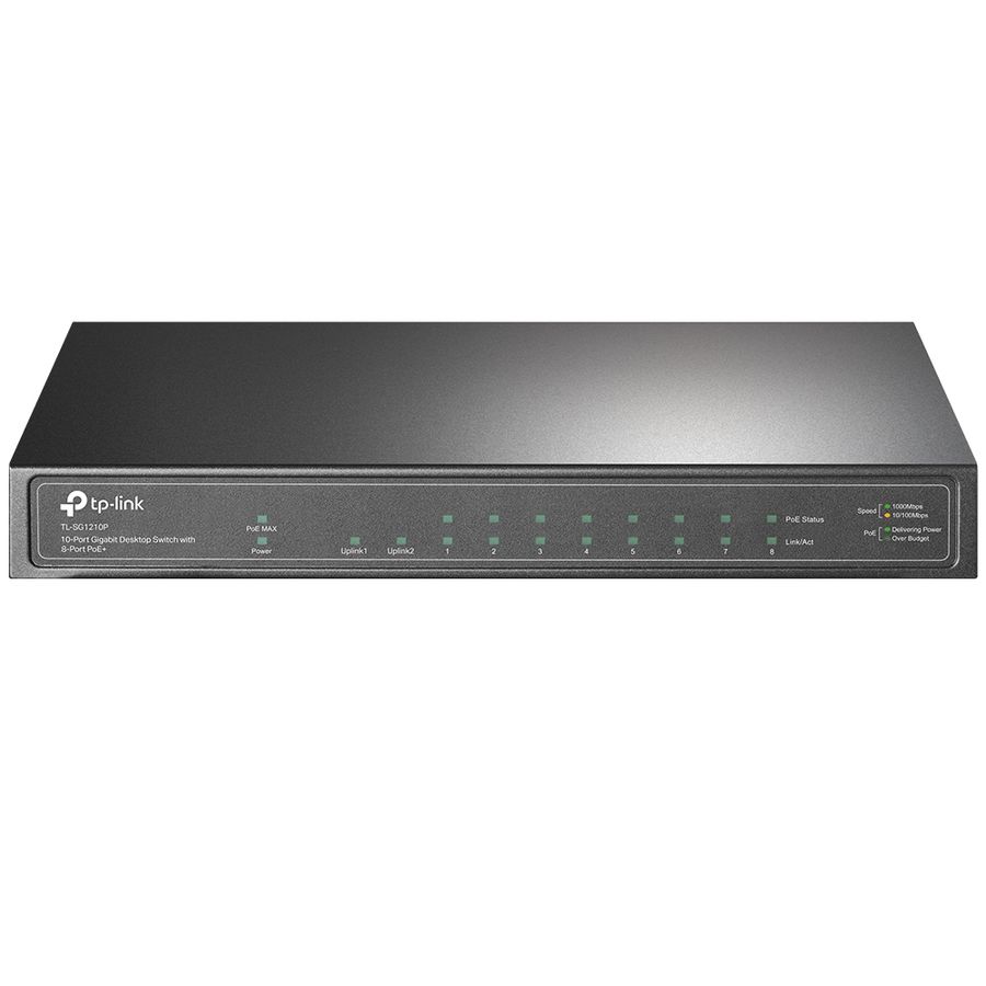 TP-Link TL-SG1210P Unmanaged Gigabit Ethernet (10/100/1000) Power over Ethernet (PoE) Grau