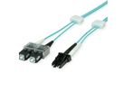 EasyLan LWL-LED-Patchkabel duplex 50/125µm OM3, LC/SC, türkis, 1 m