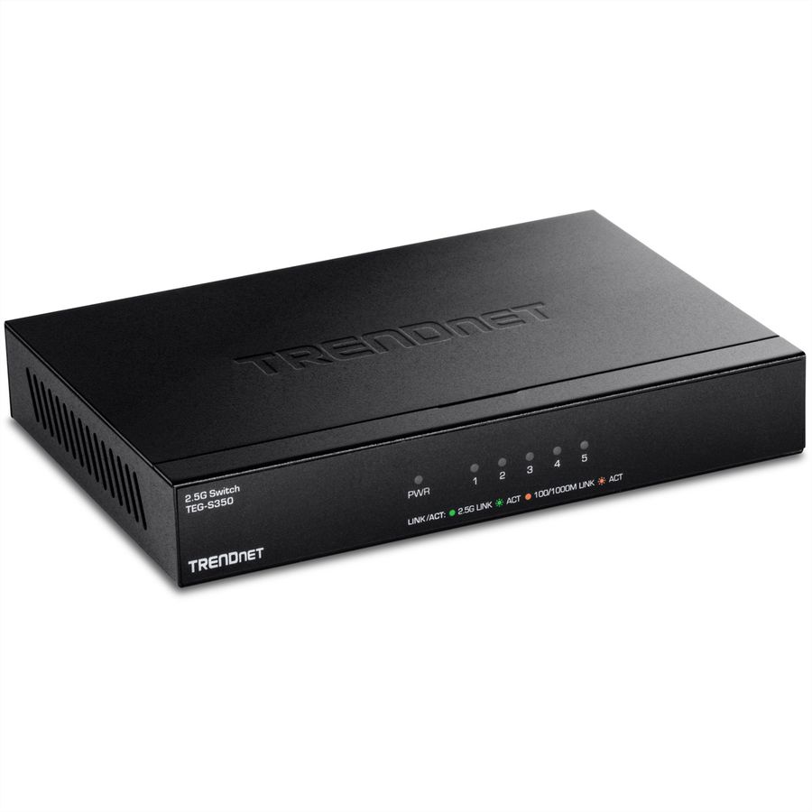 TRENDnet TEG-S350 5-Port 2.5G Switch, Unmanaged, schwarz