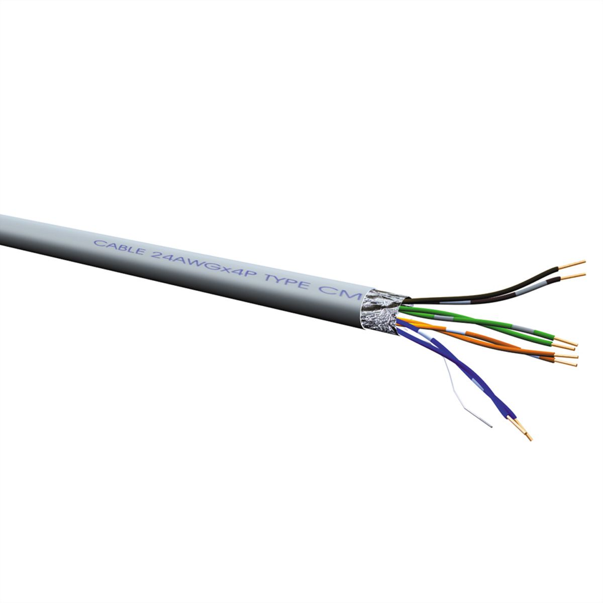 VALUE FTP Kabel Cat.5e (Class D), Massivdraht, Eca, grau, 300 m