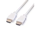 VALUE HDMI High Speed Kabel mit Ethernet, weiß, 10 m