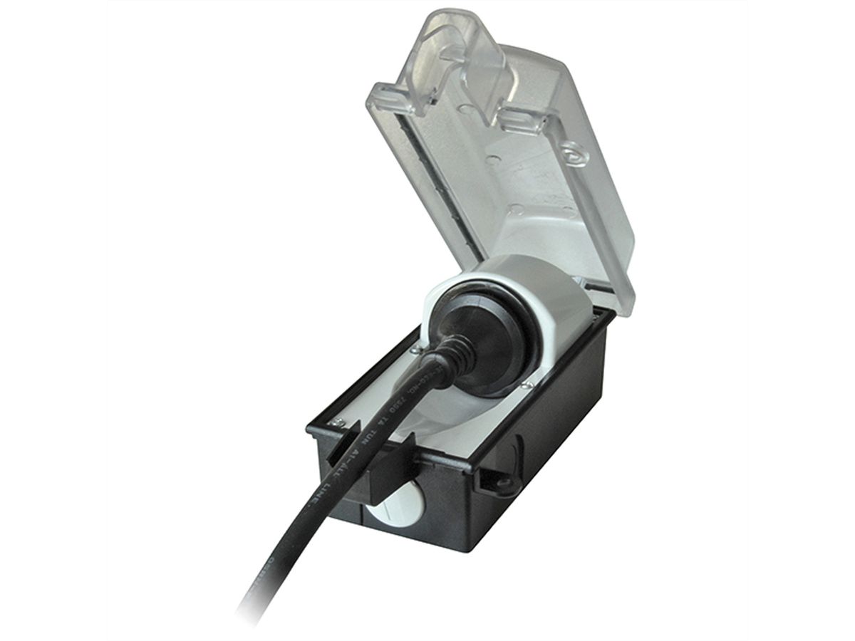 BACHMANN Außensteckdose abschließbar, Serie 9015, 230V/16A, 1x SKS