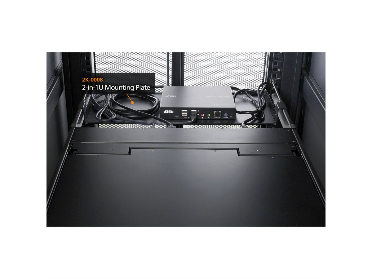 ATEN 2K-0008 2 in 1U Montageplatte