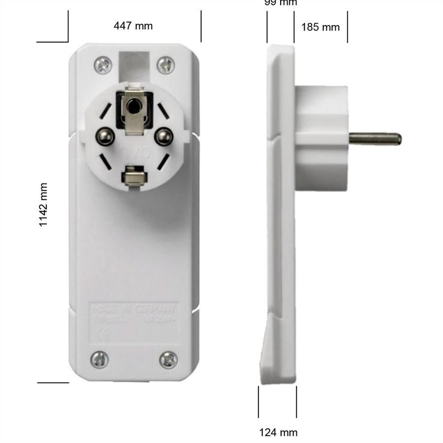 BACHMANN SmartPlug Flachstecker 1x Schutzkontakt weiß, 1.5m
