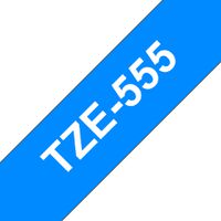 Brother TZE-555 Etiketten erstellendes Band Weiss auf Blau
