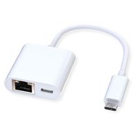 ROLINE USB-C zu Gigabit Ethernet Konverter, PD Port, 100W