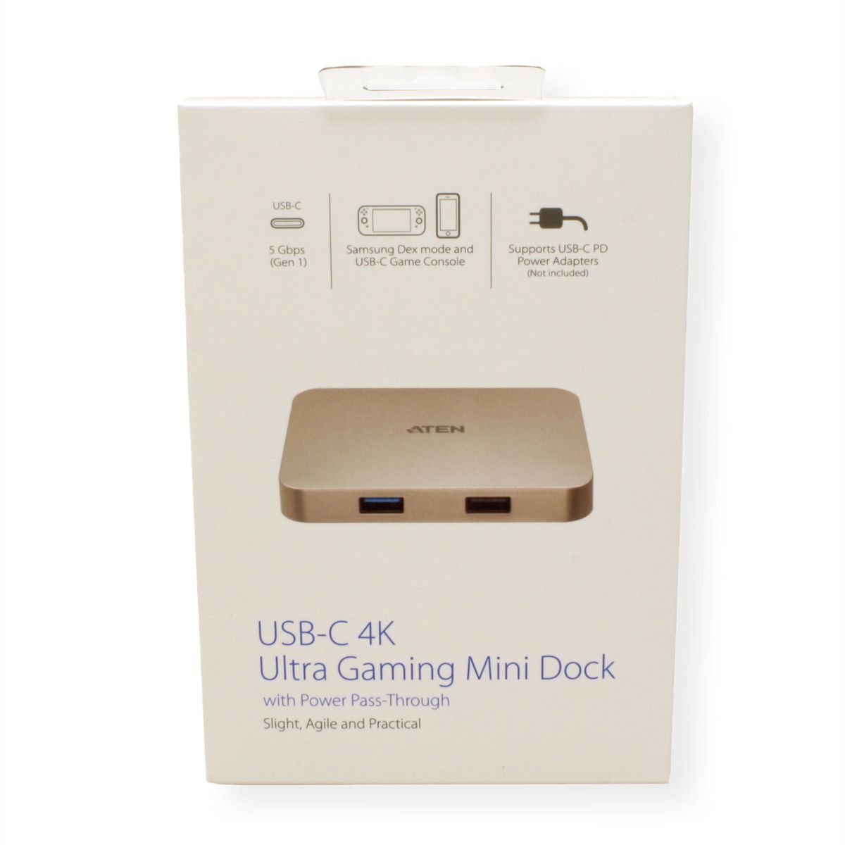 ATEN UH3235 USB-C 4K Ultra Mini Dock mit Power Passthrough