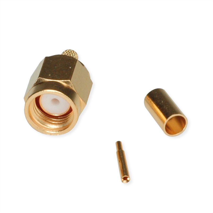 TELEGÄRTNER SMA-Crimpstecker für RG-316/U, vergoldet, Löt-/Crimpanschluss