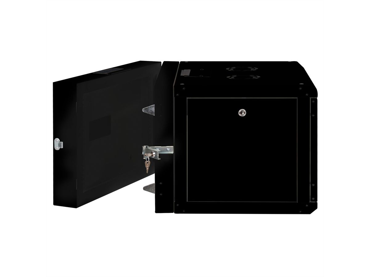 ROLINE 19-Zoll Wandgehäuse Pro 7 HE, 600x600 BxT zweiteilig schwenkbar schwarz