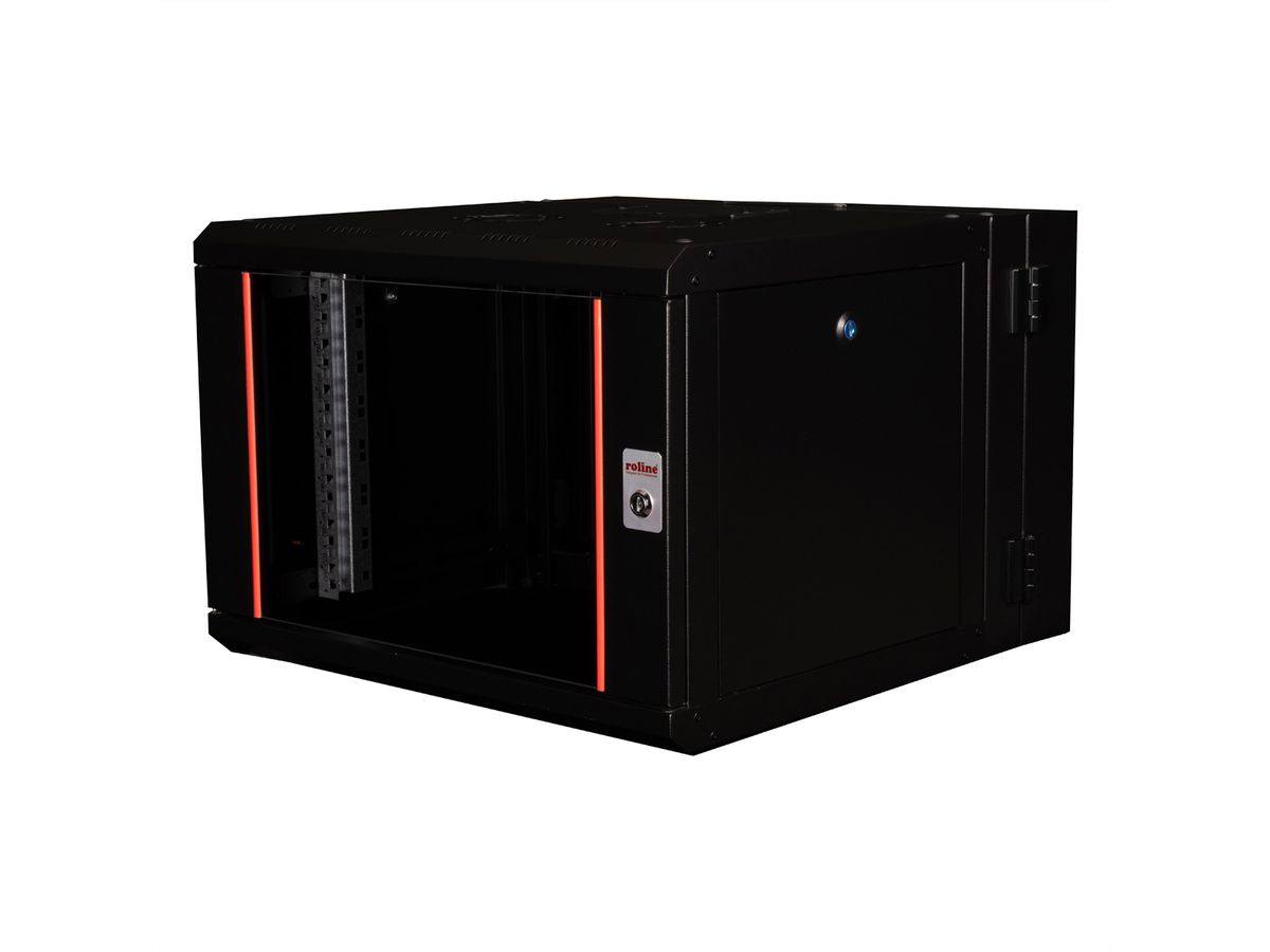 ROLINE 19-Zoll Wandgehäuse Pro 7 HE, 600x600 BxT zweiteilig schwenkbar schwarz