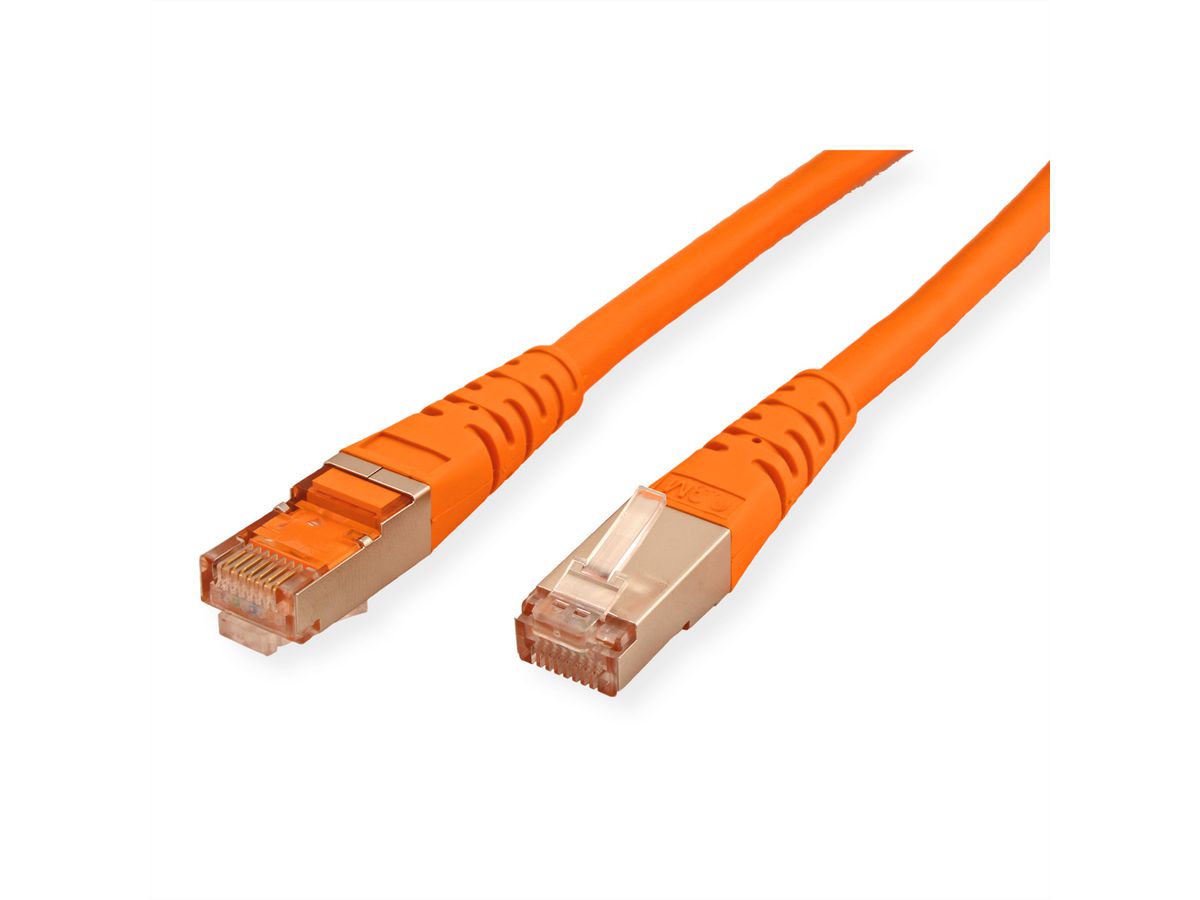 ROLINE Patchkabel Kat.6 (Class E) S/FTP (PiMF), orange, 1 m