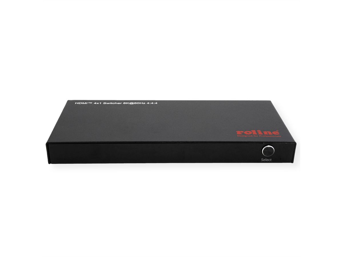 ROLINE 8K HDMI Switch, 4-fach, mit IR-Fernbedienung