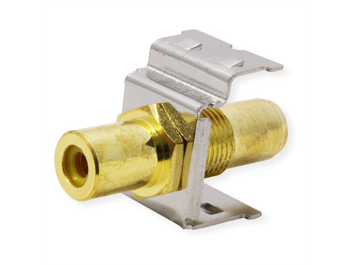 ROLINE RCA-Keystone-Kupplung, Metall, gelb