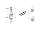 EXSYS EX-K1598-1.0 USB4.0 Kabel USB-C Stecker 1m 40Gbit/s 5A 240W schwarz Gewebe, 40Gbit/s, 240W, schwarz, 1 m