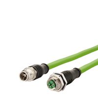 METZ CONNECT Verbindungsleitung M12 BU-M12 ST, 8-pol X-kodiert, gerade-gerade, 1 m