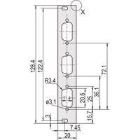 SCHROFF Frontplatten für D-Sub Steckverbinder - TEILFRPL.3HE 4TE 3X 9POL.EMC