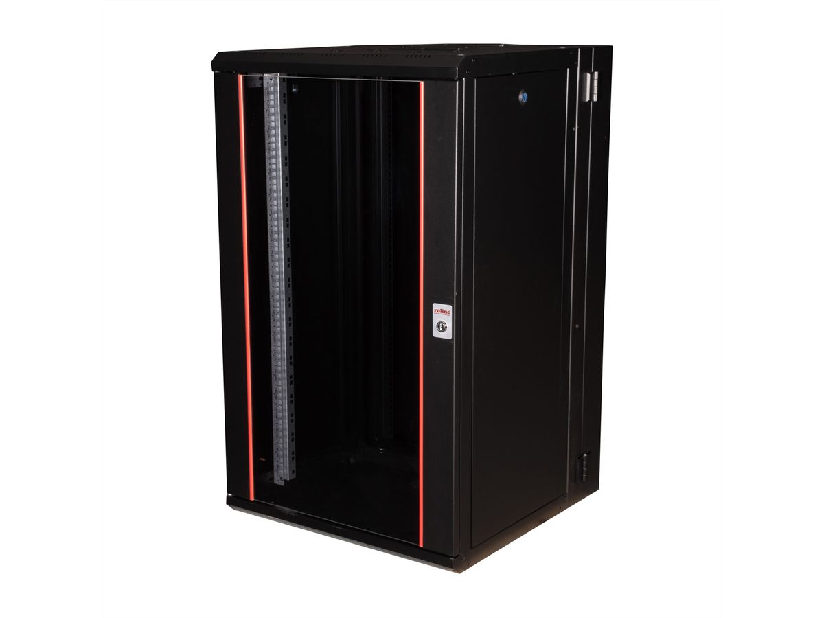 ROLINE 19-Zoll Wandgehäuse Pro 20 HE, 600x600 BxT zweiteilig schwenkbar schwarz