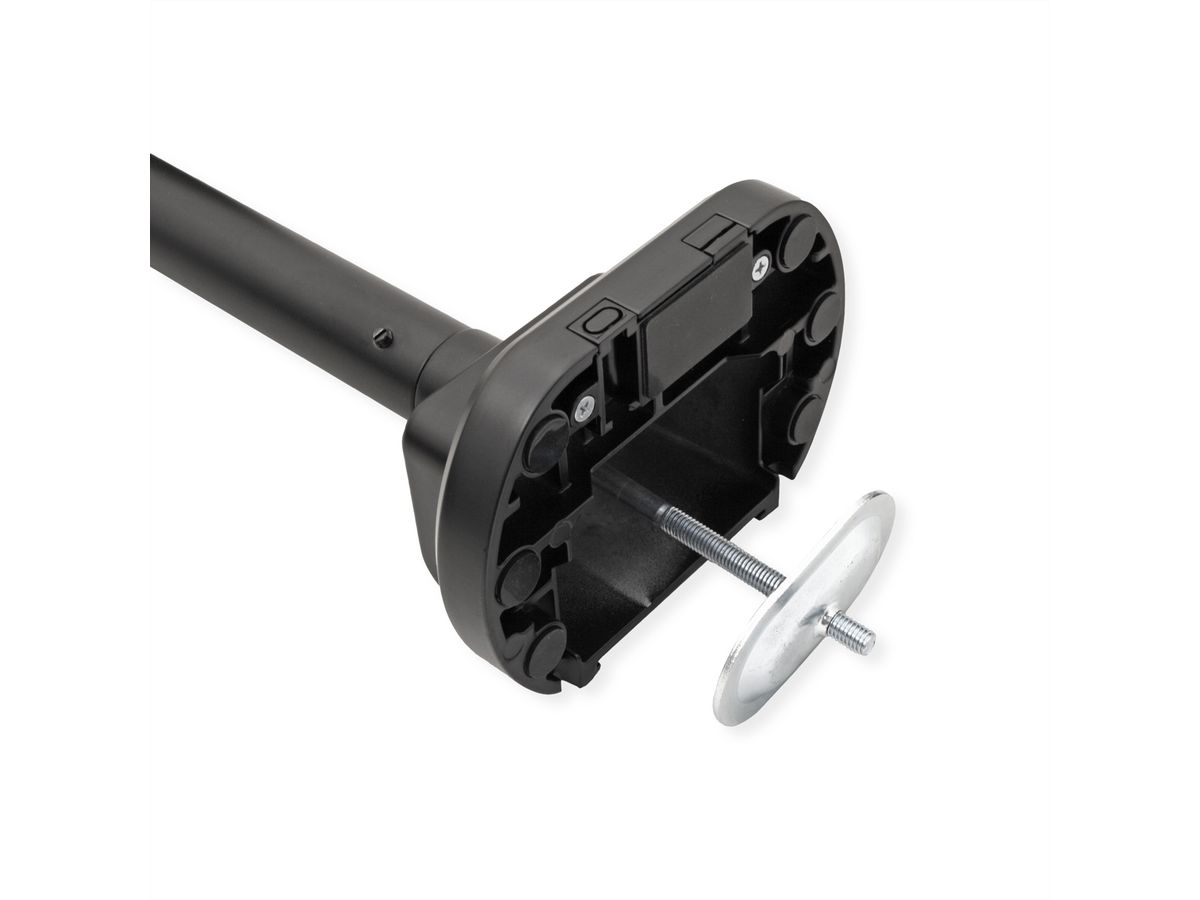 ROLINE Schwerlast-LCD-Arm, Trägerstange, 4 Gelenke, Tischmontage, bis 27 kg, schwarz