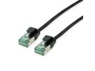 ROLINE RM U/FTP DataCenter Patchkabel Kat.6A (Class EA), slim, schwarz, 0,15 m