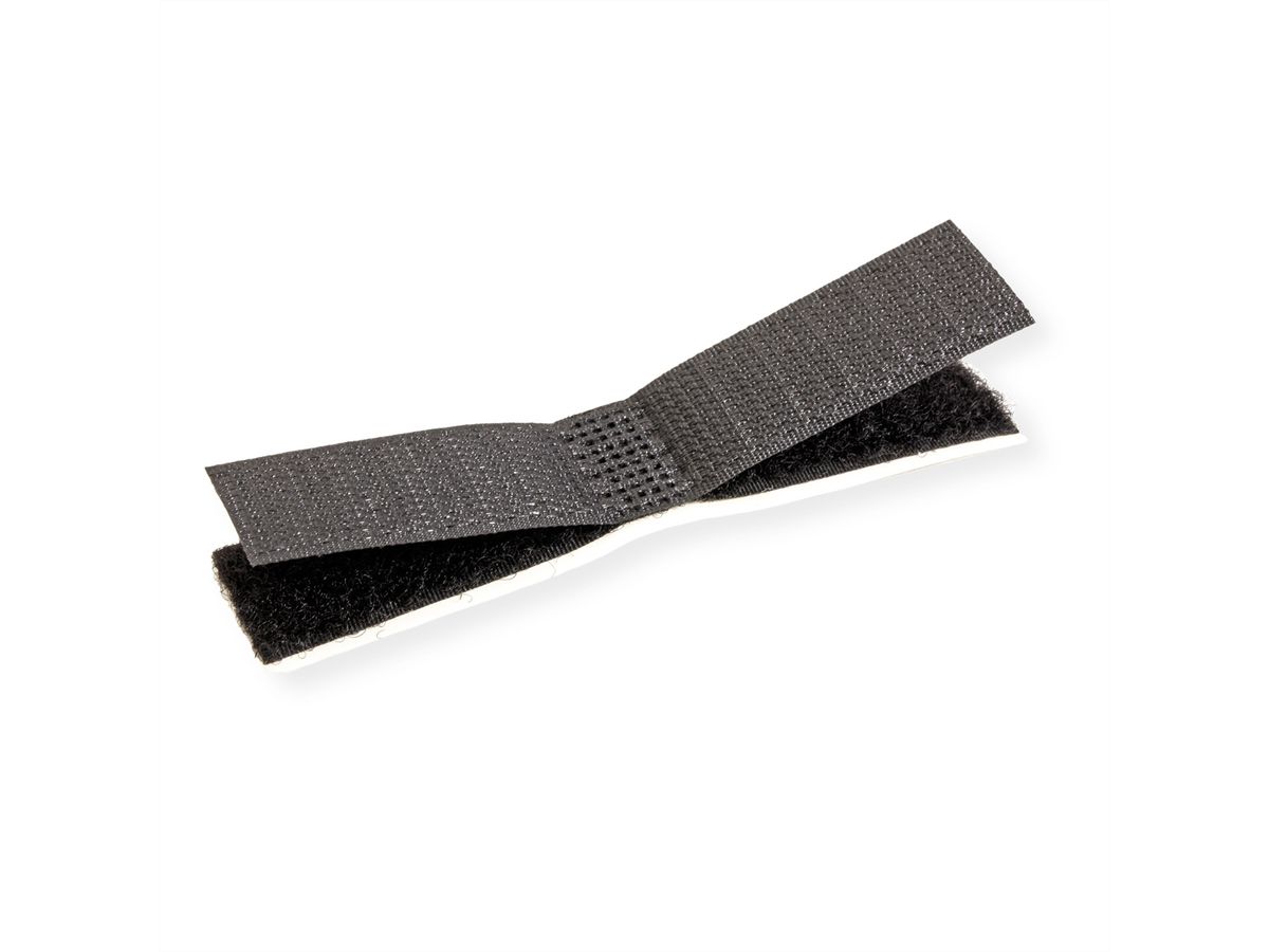 VELCRO® ONE-WRAP® Kabelflachverleger schwarz, doppelt, 20 x 100 mm