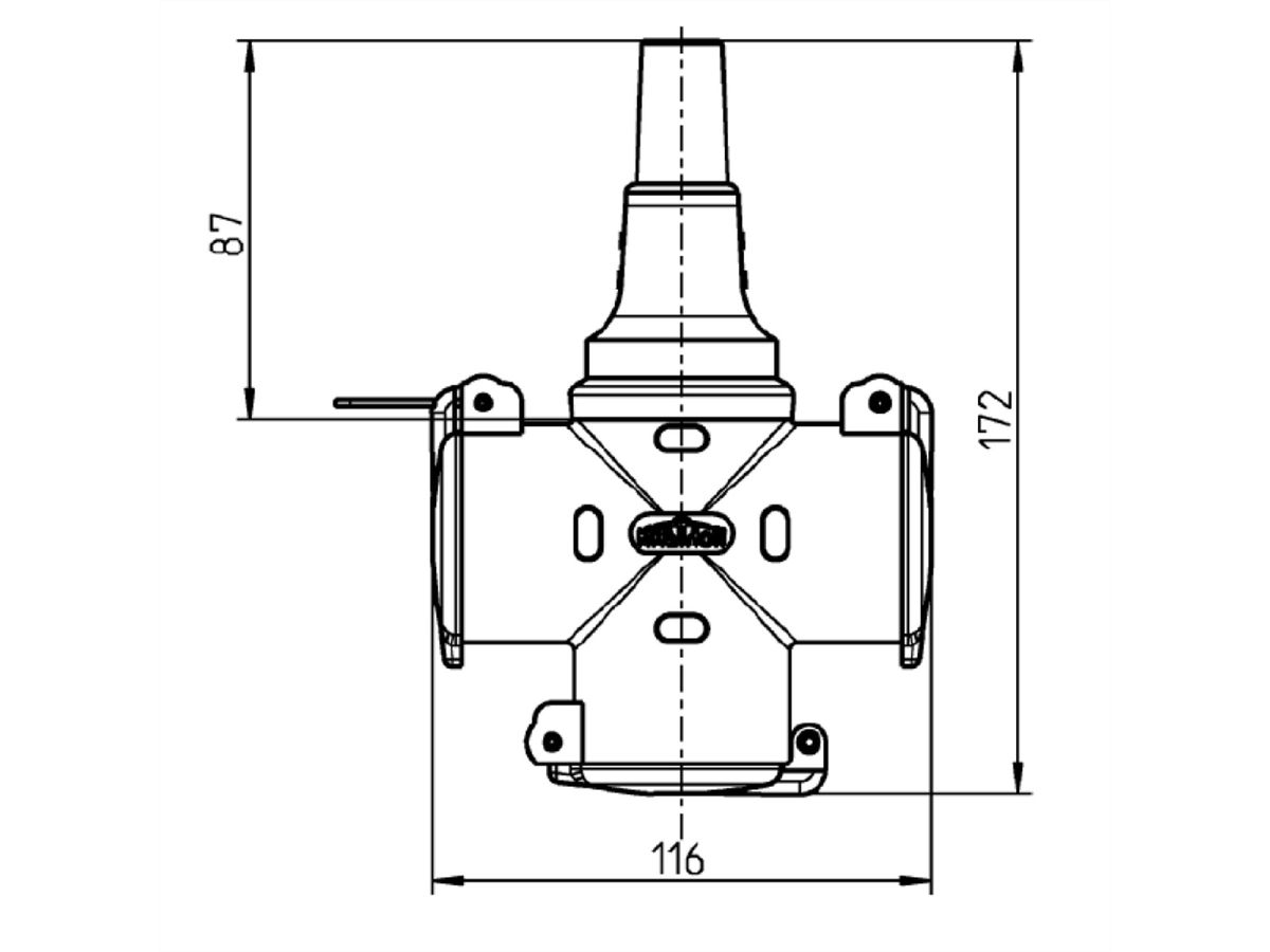BACHMANN Vollgummi-Schutzkontakt, 3x Kupplung schwarz montierbar