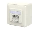 METZ CONNECT E-DAT C6A LSA++ Dose, 2 Port, AP, reinweiß