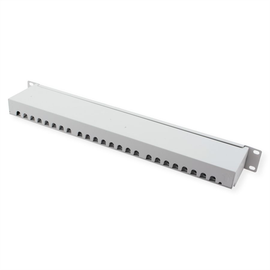 VALUE Cat.6A (Class EA) 19-Zoll-Patchpanel, 24 P, geschirmt, grau